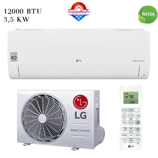 Climatiseur LG 12000 BTU Dual Inverter – Performance, économie d’énergie et confort optimal.