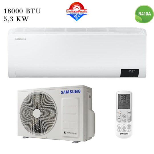 Climatiseur Samsung 18000 BTU Smart Inverter – Climatisation efficace, intelligente et écoénergétique au Maroc.