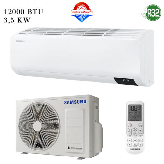 Climatiseur Samsung WindFree 12000 BTU, performant, silencieux, économique, livraison gratuite et installation en option au Maroc.