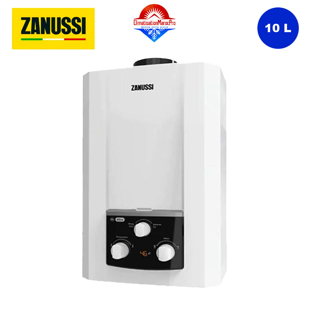 Chauffe-eau à Gaz Zanussi 10 L – Performant, économique et compact pour une eau chaude instantanée.