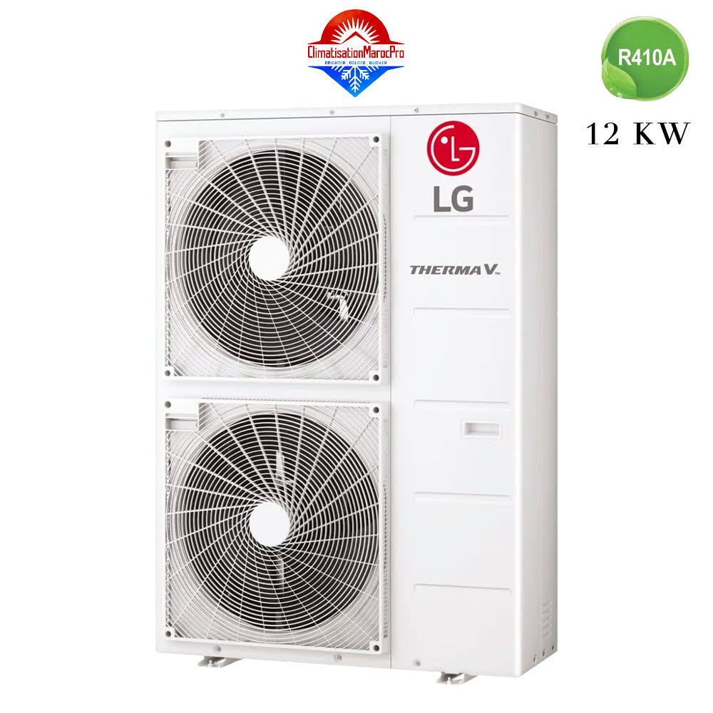 Unité Extérieure PAC Air Eau LG Therma V 12 kW – Chauffage, rafraîchissement et production d’eau chaude avec technologie Inverter.