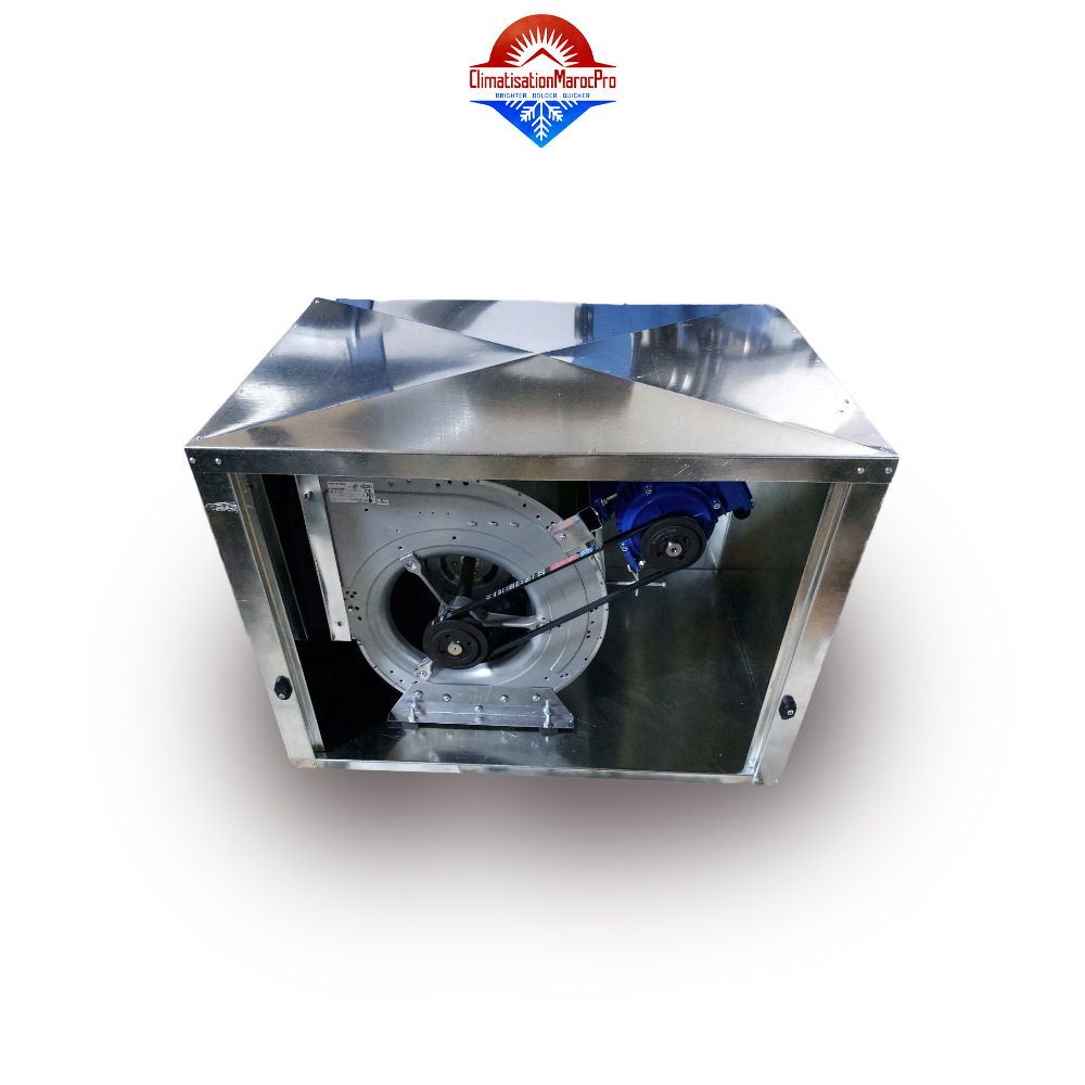 Caisson de ventilation poulie courroie 15-15 – grand débit d’air pour usages industriels au Maroc