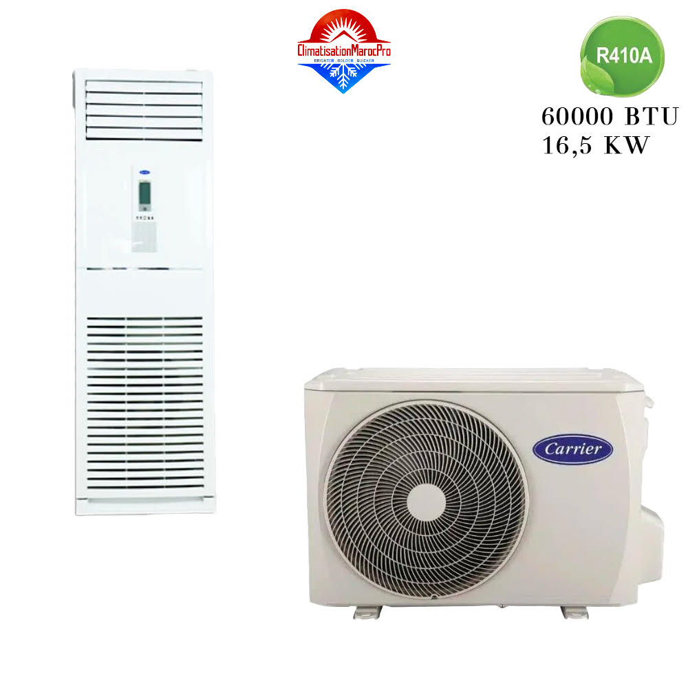 Climatiseur Armoire Carrier 60000 BTU R410A – Puissant, économique et idéal pour les grands espaces.