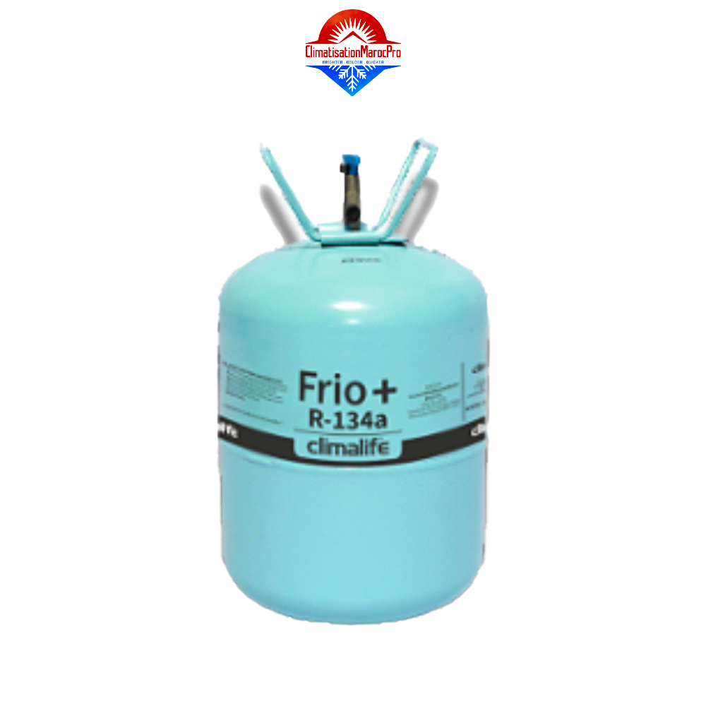 Bouteille de gaz FRIO+ R134A – fluide frigorigène pur pour climatisation auto et réfrigération, livraison gratuite au Maroc